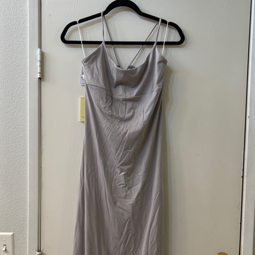 Aritzia Wilfred Strapless Gray Dress